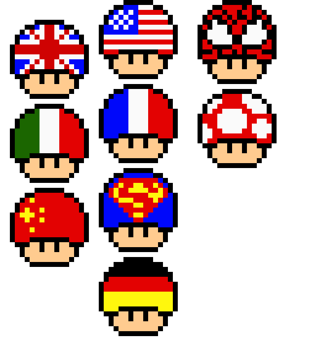 [9664c4] Mushrooms flags and the original one