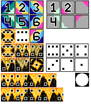 [e34b20] Stripe and fire dice