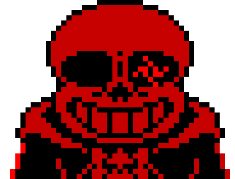 [11a9d7] -shrugs- Hey, don't be so nervous. After all this time...You're just going to hell. -Bullet Hell Sans