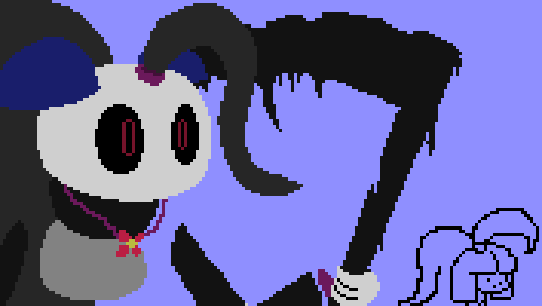 [c412a2] i was working on this about like a year ago or so, should i finish it? or no, im asking because its still got something to do with your character (and i only stopped because of a stupid match making bot on discord making this extremely awkward and weird--)