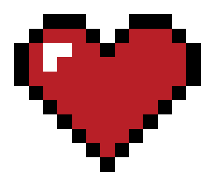 [3a494a] 8-Bit Heart 