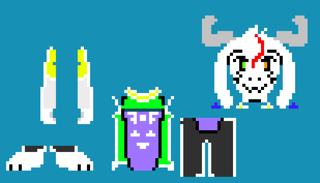 [9664c4] Asriel Nova colored battle sprite 2.0 animation pa