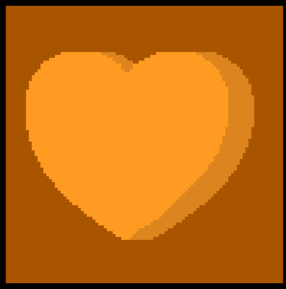 [90f36c] Orange Heart No Boarder