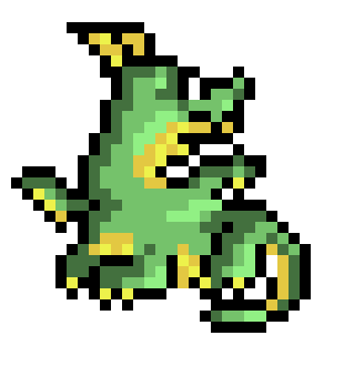 [36db21] Dragon pixel art