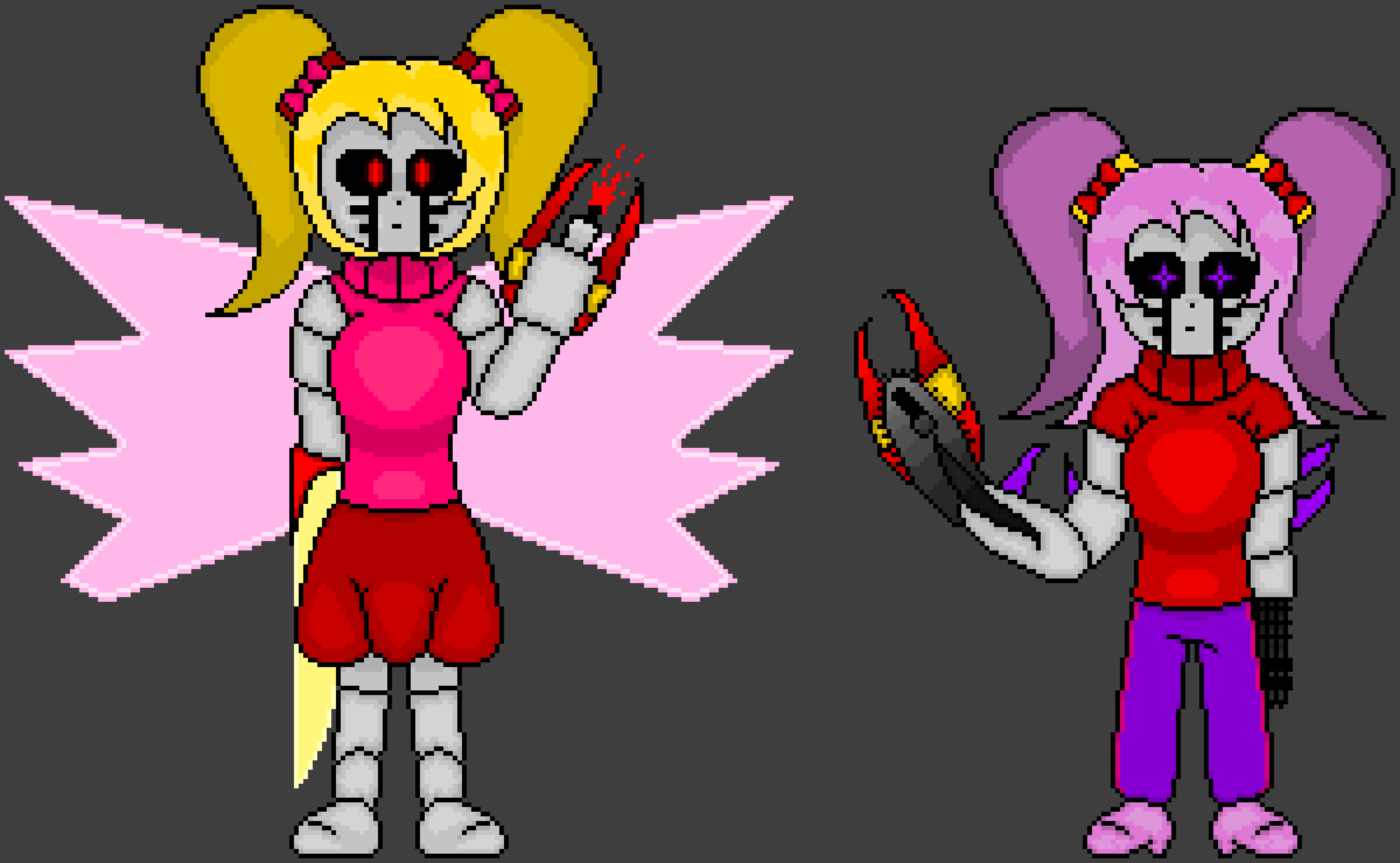 [12448a] *Turn on attack mode then start attacking each other*