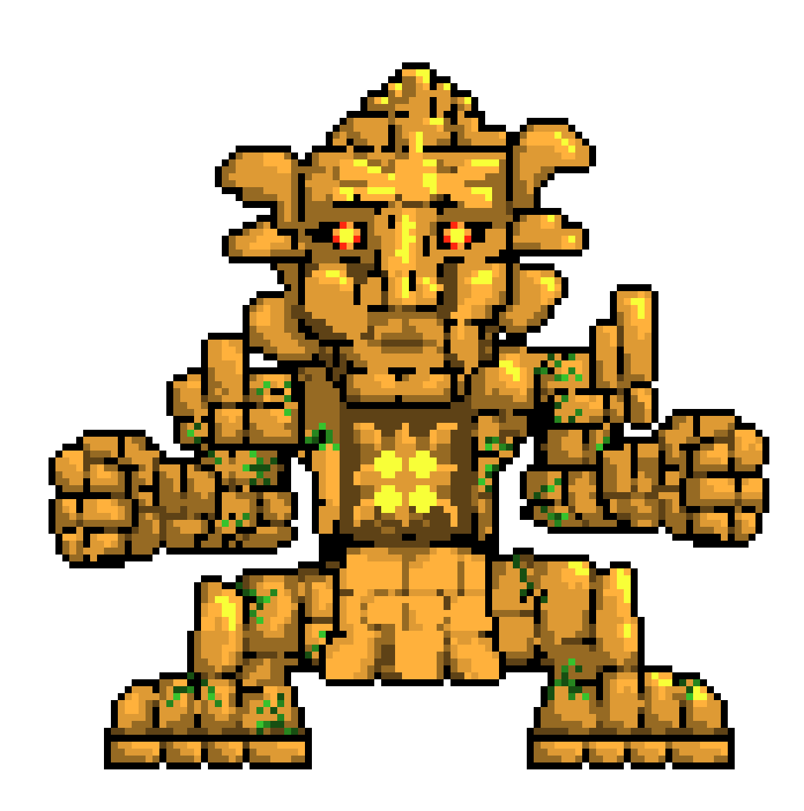 [c98c48] The Golem locks the non-duplicated cultist and kills it with spring razor fists. It then attempts to petrify T with Medusa`s severed head.