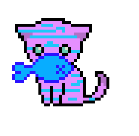 [f3c7d0] Cute Purple Cat