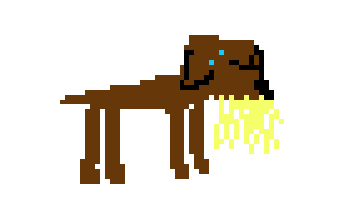 [ea67e3] dog with noodles cursed image