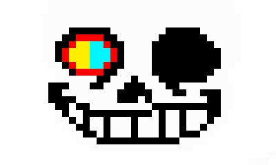 [c4081a] skeleton with black eye and colored eye