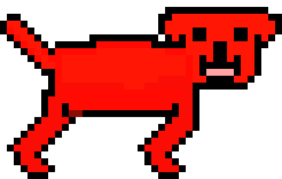 [a1e5cd] Red dog jumping