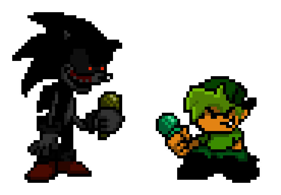 [494b86] FNF - Necro the Hedgehog vs Lil' Green Idle Sprites