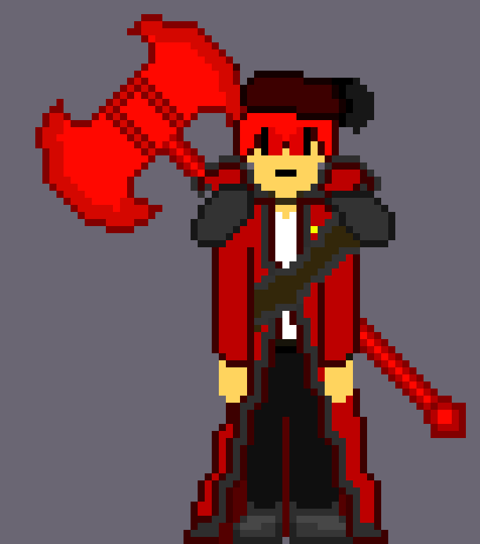 [e72e9f] *jumps up and dodges the chain and teleports my axe to me* I'm just here to do my job