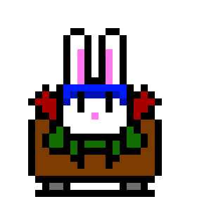 [9664c4] bunny on sled going forword