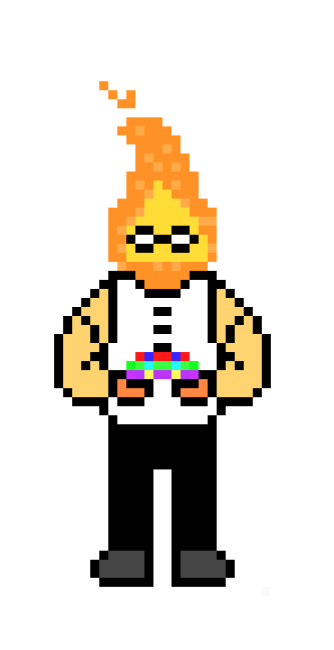 [9664c4] grillby as alphys