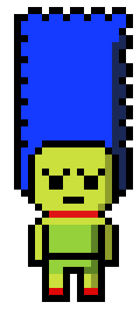 [98de36] danganronpa pixel sprite  Marge Simpson