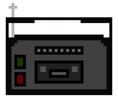 [f7c785] Somehow, the tape player turned itself on.