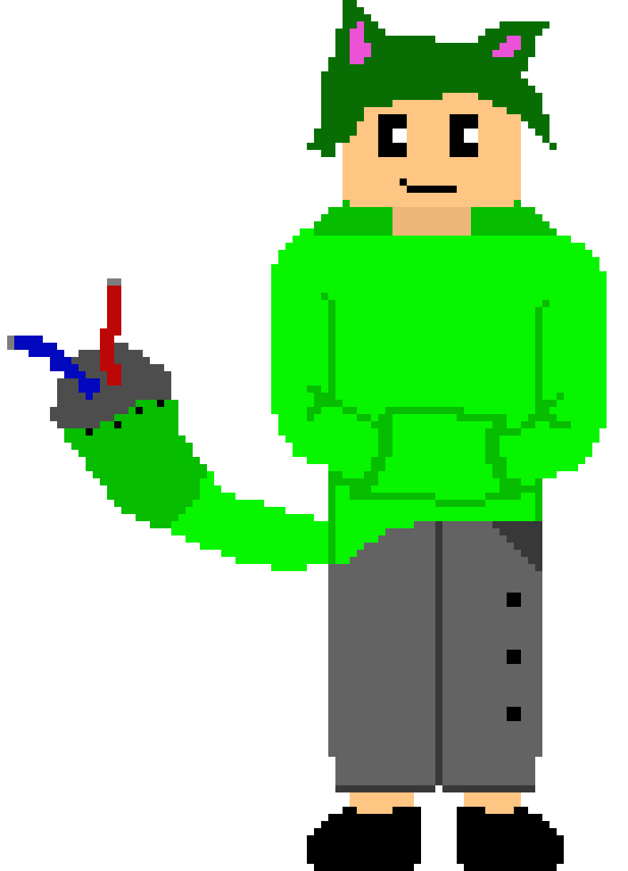 [3a33bd] (takes knife out of hand) naughty girl (teleports back to his house and puts knife on his table)whos at the door?-Speck