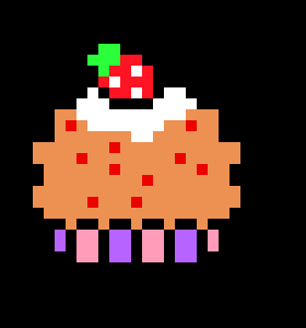 [bb720d] cupcake pixel art