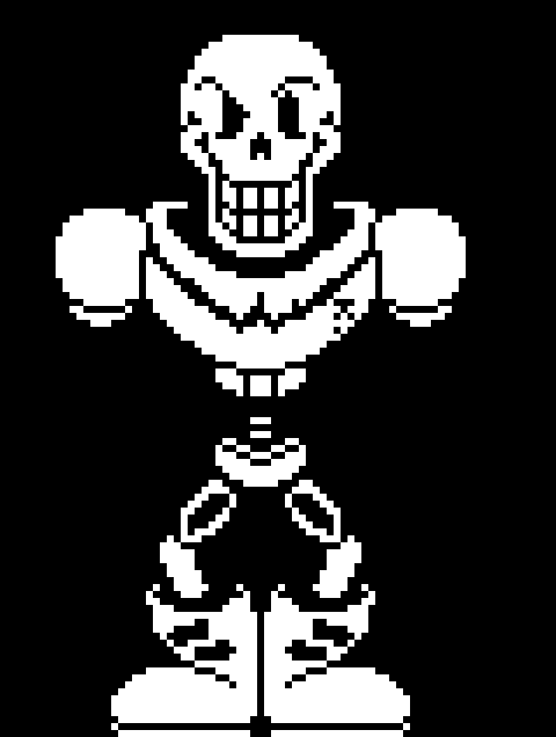 [95be89] "Papyrus Sprite | I dunno why this one has no arms but now that I made the OG... I`ll now add my own version of the arms!... -Terrie