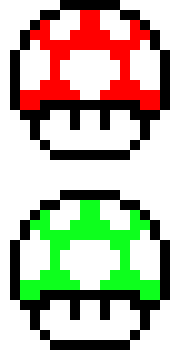 [9664c4] green red mushroom