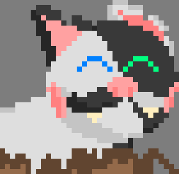 [d0027a] *she comes right back and starts chewing on his leg* -Oreo