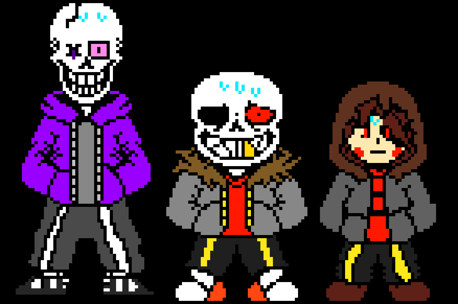 [2f3f05] Great Time Trio Sans Papyrus and Chara