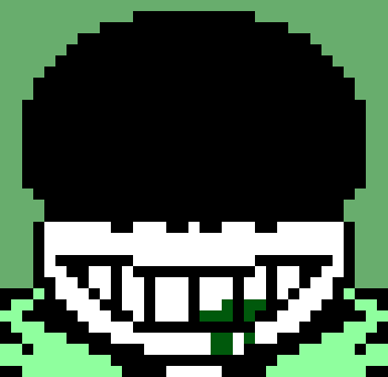 [56d9be] (Binary!sans quickly gets infront of chara to block the shot and gets hit) Sans: ... Chara... Run as fast as you can... -Zach