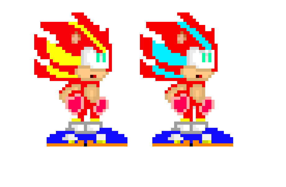 [956cb9]  red super sonic and red hiper sonic