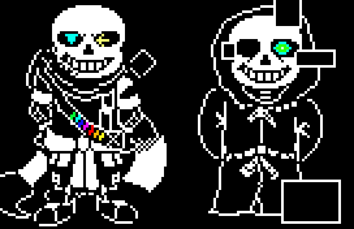 [43520c] *shoots bones back at red then reaper sanses gaster blasters* - ink