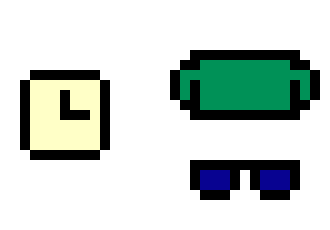 [9664c4] clock and cloths