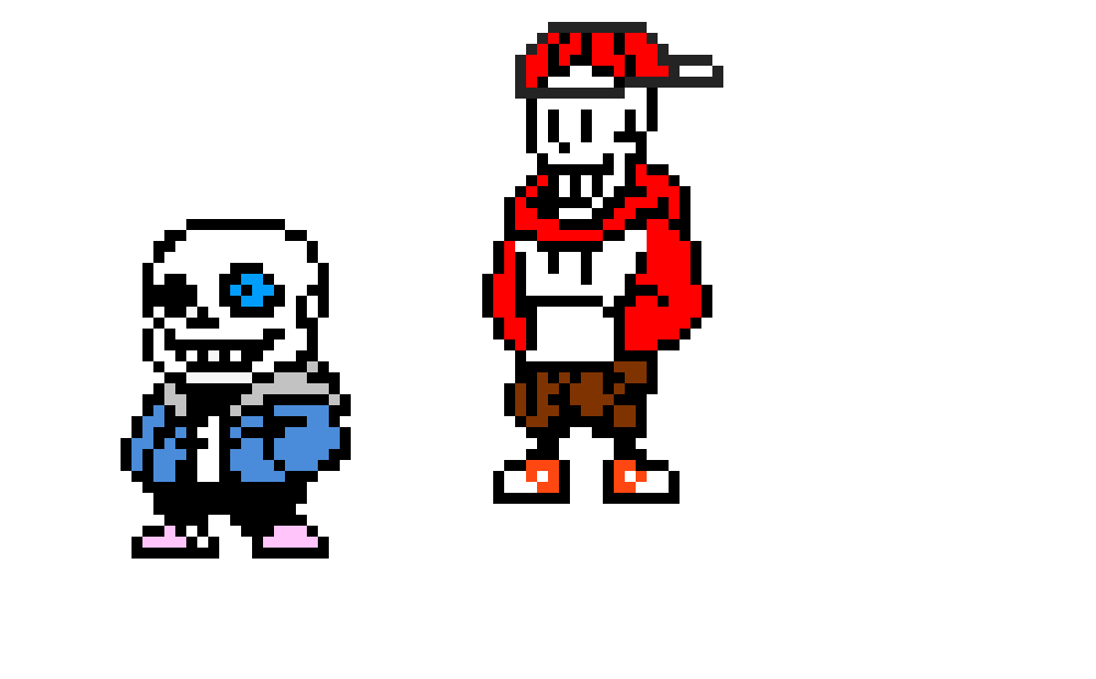 [b7731b] Deltarune style Sans and payrus sprite