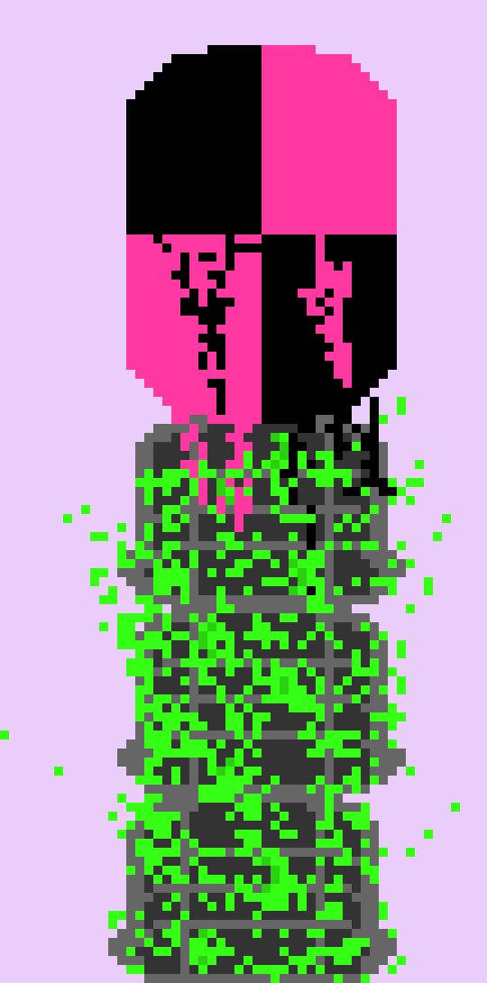 [05b0c1] *Theme slows down* *It begins exploding and roars. Several hundred ones and zeros appear and fly at everyone. PAM begins cycling between multiple things before turning to normal. The coding explodes one last time and flies into T's computer. The hole is still there.*