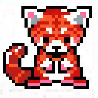 [85c139] red panda pixel art