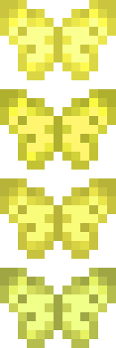[9b9cad] Yellow Butterfly Pixel Art
