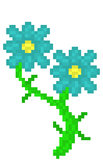 [f3a564] blue flower