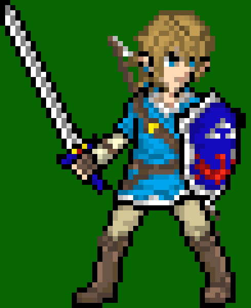 [4076f0] -link is sweating more than usual, and his grip is getting weaker-  hahh...hahh...hahh..-Link (cleetus)