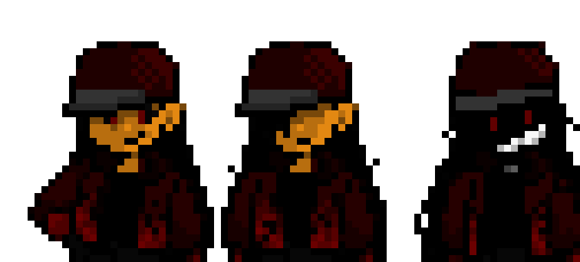 [fab168] Palette for Creepypasta OC - Zander "Zack" Akuma Stoughton (Z4ck)/The Krimson Strangler (w/ Crimson-Styled MissingNo pattern on jacket) (ft. Steven from Strangled Red (Karimlebg's Steven sprite remake style)) (Both Normal and Ballistic Frenzy States) (v.000055555)