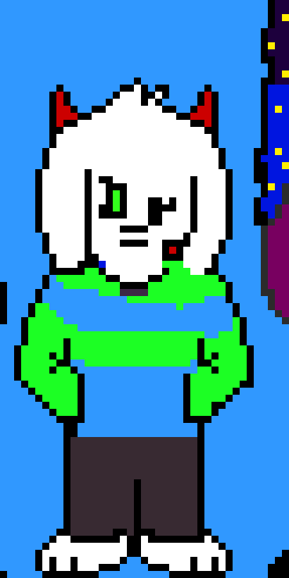 [904ba9] looks up at axle gives him the green eye look its glowing