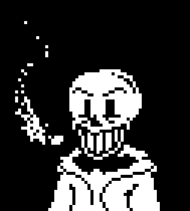 [2fbf6b] * Bones fly at you and blasters barrage you, as you get thrown through an array of bone zones *