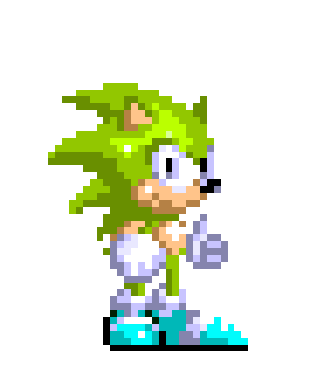 [1cc751] Senic the hedgehog my hedgehog oc