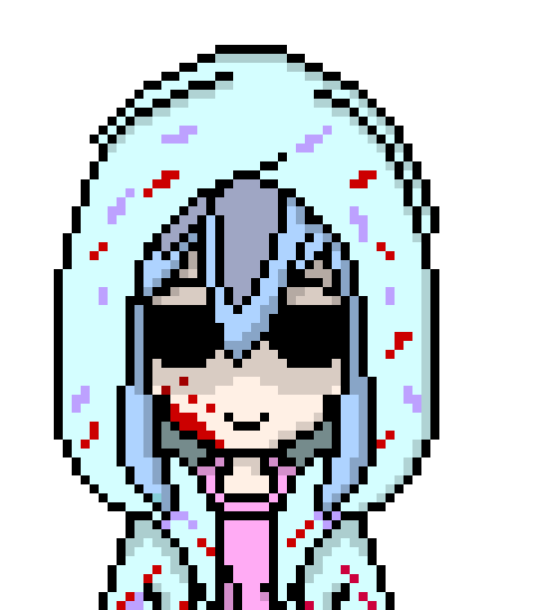 [5b2f3e] -Shot in the chest, dark purple blood dripping out of a hollow hole made in her body-