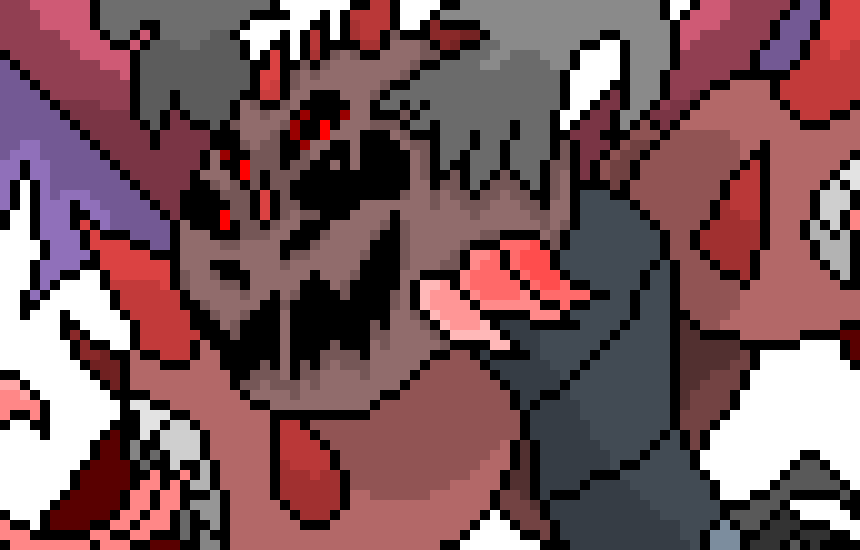 [72c467] this sprite look like a kid who made a monster and has to make this hard mouth -fresh?ink