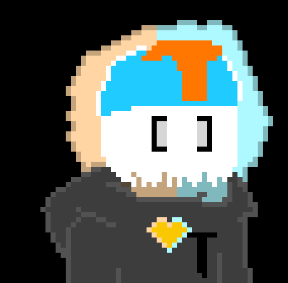 [05b0c1] I used Pink to clearly show that Lemonade is a girl, but I realized it actually looked good and complemented the blue. My entire thing is remixing Cliches. Infinite? Clear Cliche. T? Clear Cliche. I could go on and on, but the thing is, I make them good.