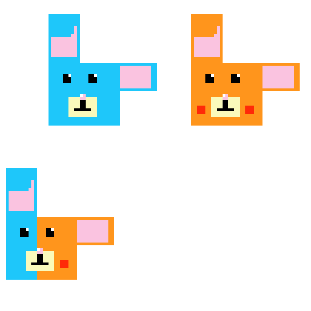 [3812b2] Cute Pixel Art of Mouse and Rabbit