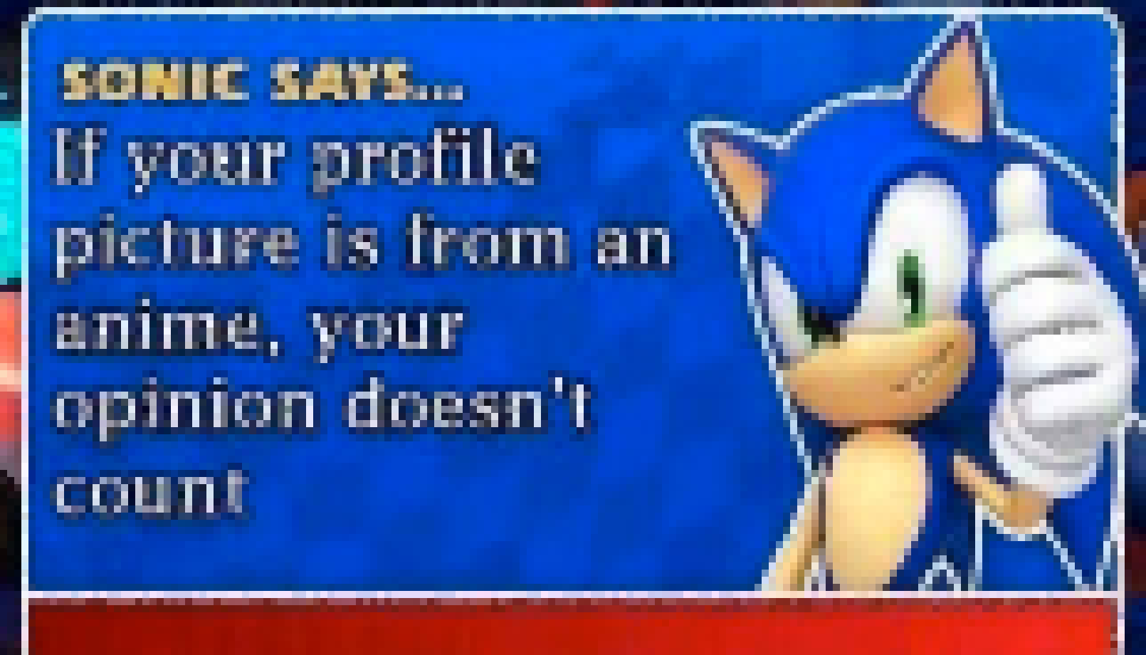 [9f0de4] Life tips. -Sonic