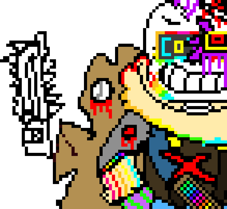 [0e1cce] Breaks the bars with a chainsaw - Fresh!Ink