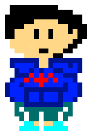 [506291] ... *he jumped off the crystal pillar, desummons it, and goes over to the child.*