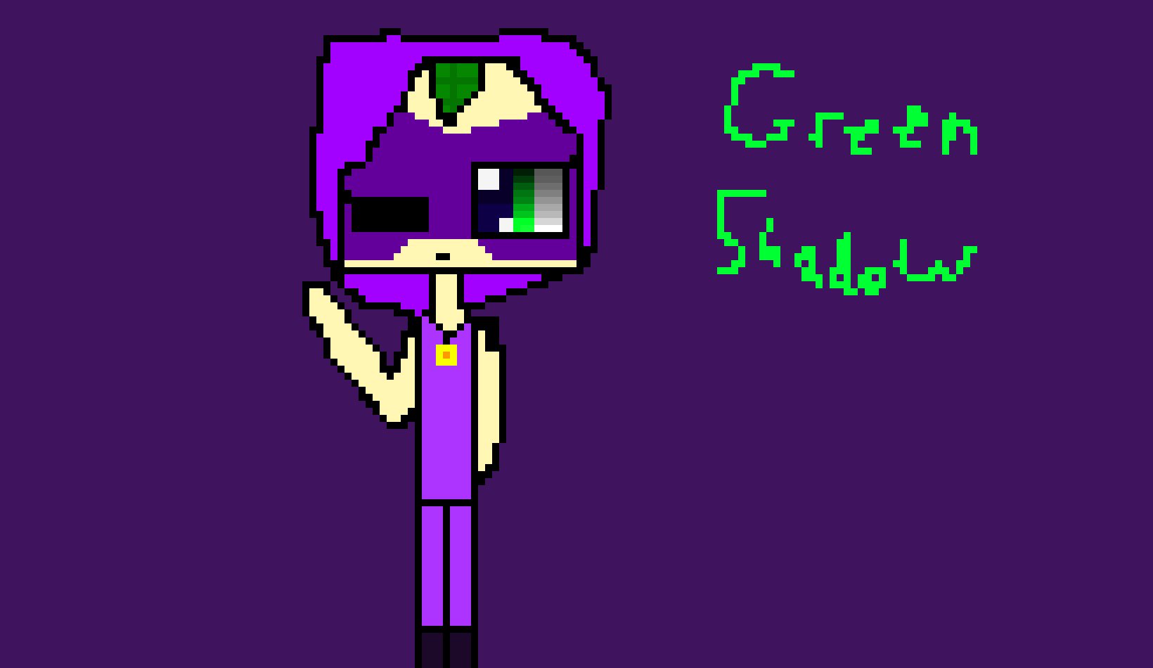 [b21f8c] Green Shadow Minecraft Pixel art