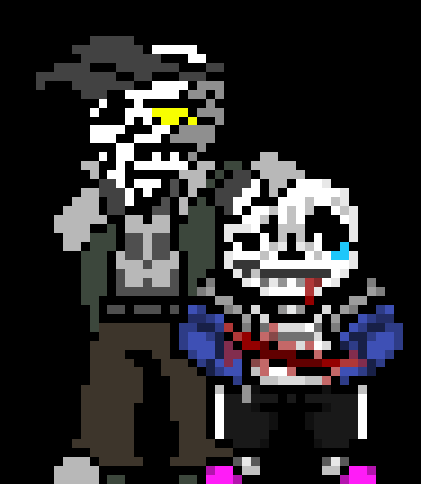 [57dac4] "Jeez I uh- didn't expect them to-" "Ssshhh, it's gunna be okay. You're not going to die." "W-what- how?" "I'm uh- someone special, now come on let's get away from this AU Hopping psychopath."