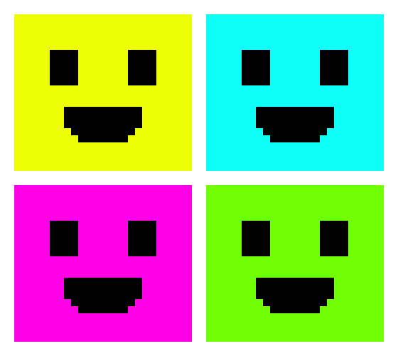 [9664c4] Colorful Smiley Faces